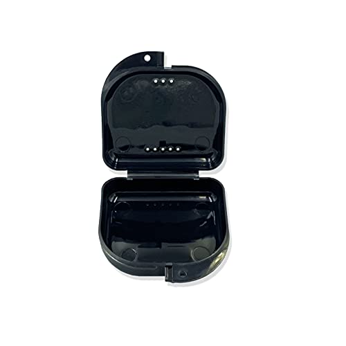 Orthodontic Retainer Case with Vent Holes - Black