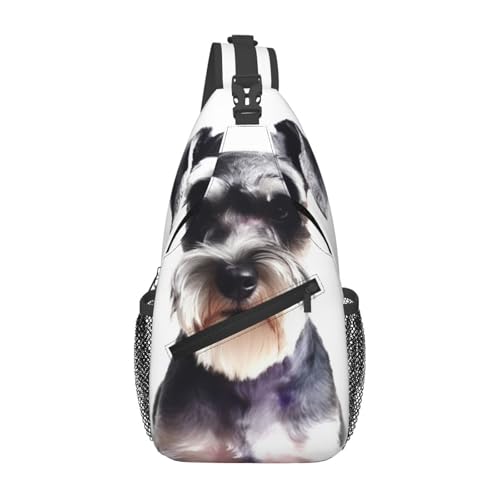 Bolso cruzado de pecho para hombre negro miniatura 1