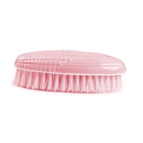 Pwshymi Brosse à Linge à Poils Souples, Brosse de Nettoyage Douce pour Chaussures et Vêtements, Poignée Antidérapante pour Le Nettoyage Ménager (Rose)
