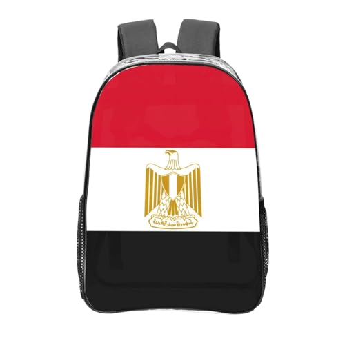 Sac à dos transparent drapeau égyptien noir taille unique avec poches cargo