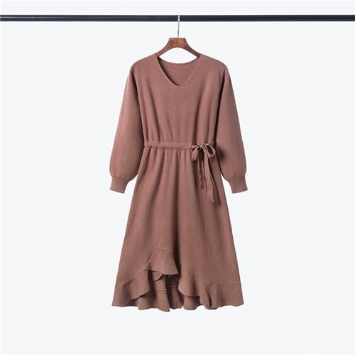 Robe midi de fête à taille haute et col en V chic - 4