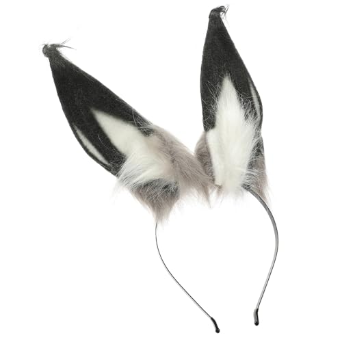 Serre-tête oreilles de lapin en peluche pour soirée cosplay et fêtes à thème