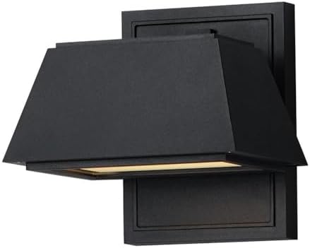 Maxim Mansard - 12W 1 LED Outdoor Wall Mount-6.25 Inches Tall and 6.5 Inches Wide-Black Finish