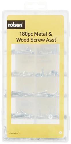 Rolson 61294 180 pc Metal & Wood Screw Assortment