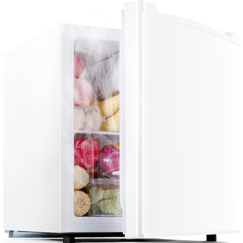 1.7 Cu.Ft Small Fridge for Bedroom Office, Small Refrigerator with Freezer, Auto Defrost, Low Noise, Energy Saving, Compact Refrigerator for Bedroom, Office, Dorm, White