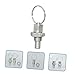 HOMSFOU 4pcs Stainless Steel Spring Plunger Pull Ring Non Lock Locking Pin for Mold Cabinet and Industrial Equipment and Portable Positioning Accessory