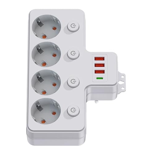 Extensor para enchufe con puertos USB que elimina la falta de energía en tu dormitorio