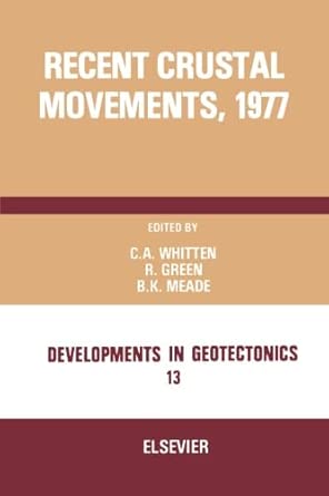 Recent Crustal Movements, 1977 book cover