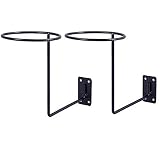 WANLIAN Schwarzer Ständer Helmhalter Wandmontage Motorradhelm Aufbewahrung Ständer Haken für Motorradhelme Baseballhelme Basketball (2 Stück)