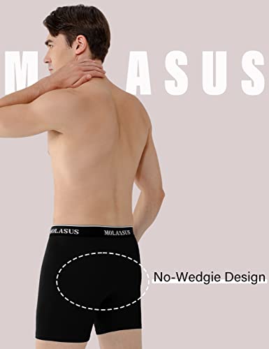 Molasus Mens Boxer Briefs Soft Cotton Open Fly Tagless Underwear4