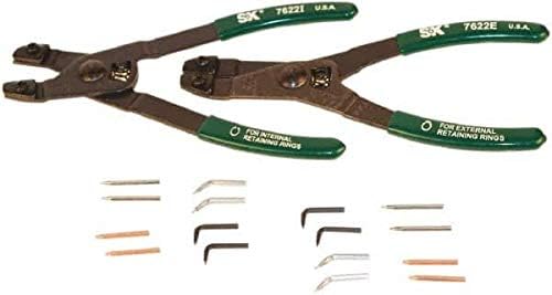 SK - 1-13/16 to 4" Ring Internal, 1-1/2 to 4" Ring External, Solid Combination Retaining Ring Pliers (4 Pack)