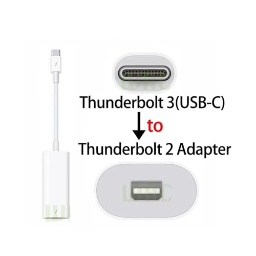 Cable Convertidor Adaptador Thunderbolt 3 USB-C A 2 A1790 MMEL2AM/A para Display 3