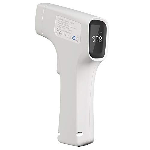 Infrared Non-Contact Forehead Thermometer with Fever Alarm, Large LED Screen, 32 Data Memory