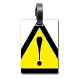 Warnzeichen gelb schwarz Safe Triangle Cruise Koffer Bag Tag Tourister Identifikationsetikett