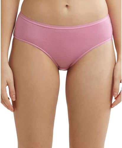 Image of Jockey 1807 Women's High Coverage Micro Modal Elastane Stretch Mid Waist Hipster with Ultrasoft Exposed Waistband