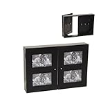 Tapa Contador de luz Cubre Cuadros electricos con Portafotos y Ganchos para Cuelgallaves Color Negro (Negro)