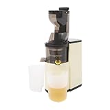 Entsafter Slow Juicer,800W 500ml Spiral-Kaltentsafter,48 U/min Gemüse- und Obstentsafter, Geräuscharme Langsamer Entsafter,220V,zum Entsaften von Früchten (Beige)