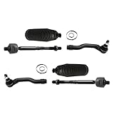 2x Spurstangenkopf 2x Axialgelenk 2x Lenkmanschette Schellen Vorderachse für Mazda 2 DE