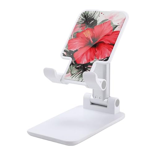 Support téléphone réglable et pliable pour iPhone Android rouge