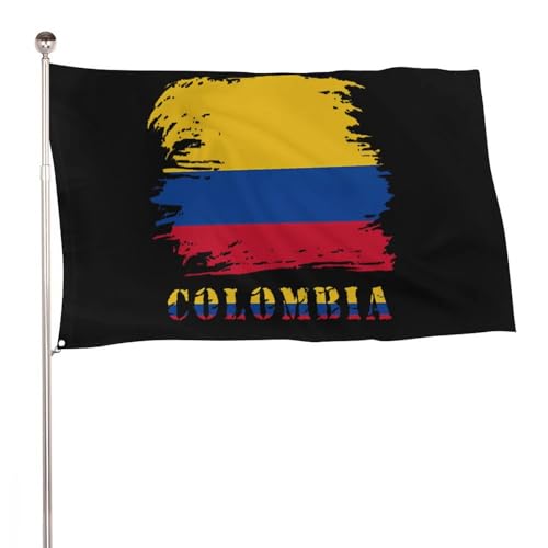 Drapeau vintage colombien grand format esthétique rétro supérieure