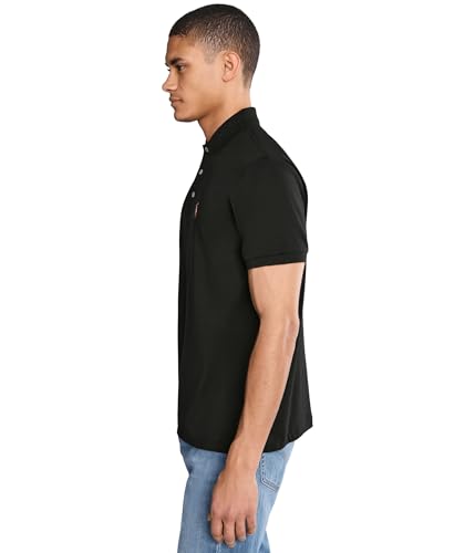 Image of POLO RALPH LAUREN, Men's, Custom Slim Fit Soft Cotton Polo Shirt, Polo Black, X-Large