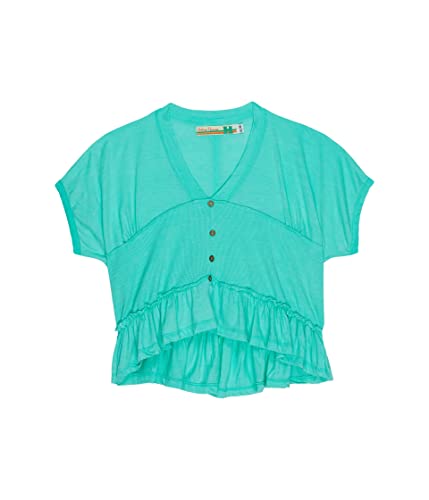 Vintage Havana Girl's Uneven Flow Top (Little Kids/Big Kids) Seafoam LG (14 Big Kid)