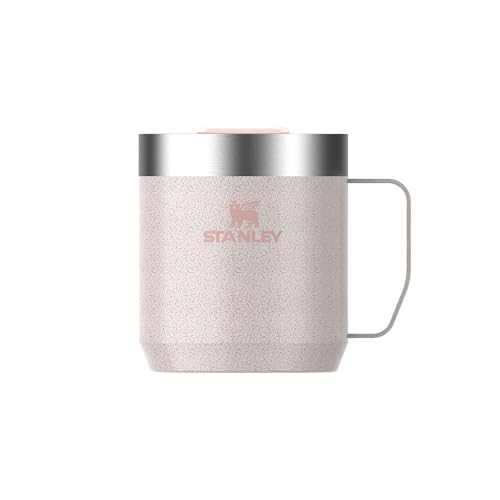 STANLEY Classic Legendary Camp Mug Termo Café 0.35L - 1.5 Horas Caliente - 3 Horas Frío - Vaso Cafe para Llevar - Apta Para Lavavajillas - Vaso Termico de Acero Inoxidable - Rose Quartz