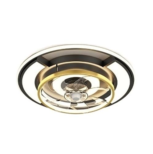 Ventilateur de plafond rectangle DELURA avec plafonnier LED dimmable et télécommande pour salon