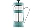 La Cafetierè MN081901 Monaco Cafetière Italienne pour 8 Tasses Acier Inoxydable/Verre Retro-Bleu 30 x 20 x 15 cm