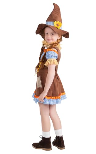 Disfraz de espantapájaros para niñas talla Large miniatura 2