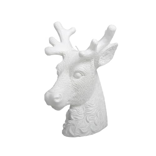 Bougie tête de renne blanc idée cadeau de Noël idéale pour amateurs de design
