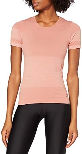 SALOMON Women's Elevate Move'On Tee W T-Shirt, Brick Dust, S