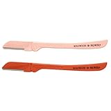 Hollywood Browzer 2 Dermablades für Frauen Gesicht - Augenbrauen formen, unerwünschte Haare entfernen und Dermaplaning/Peeling