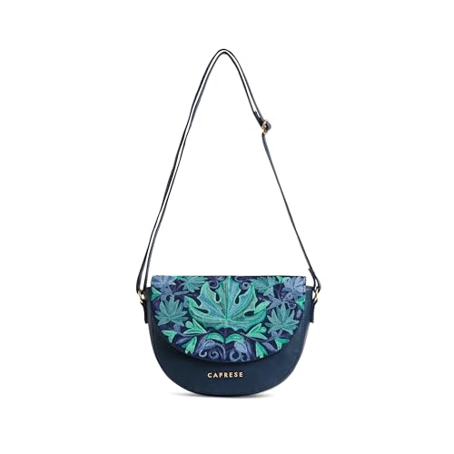 Image of Caprese Siji Tresna Medium Crossbody Bag for Women with Adjustable Strap & Zip Closure | Kashida Velvet Embroidery Sling Bag | Stylish & Lightweight Bag for Daily Use, Travel & Casual Outings