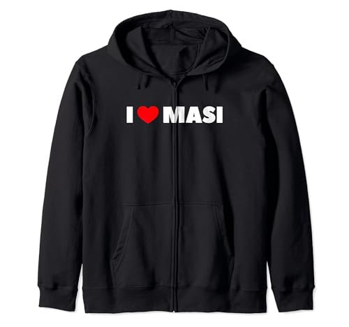 Me encanta Masi Sudadera con Capucha