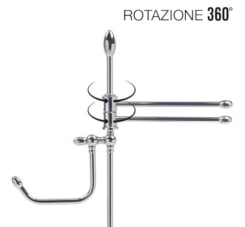 Piantana porta scopino, porta carta e salviette da...