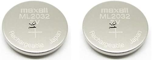 PCRepair 2 pc Maxell ML2032 ML 2032 3v Rechargeable Lithium Battery