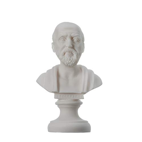BeautifulGreekStatues Hippocrate de KOS, Père de la Médecine, Buste de Statue en Albâtre 15cm Cover
