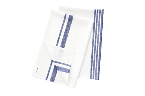 Solino Home Multi Stripe Linen Kitchen Towels 17 X 26 Inch – 100% Pure Linen Tea Towels Set Of 2 Assorted – Handcrafted From European Flax – Navy And White #TOP2