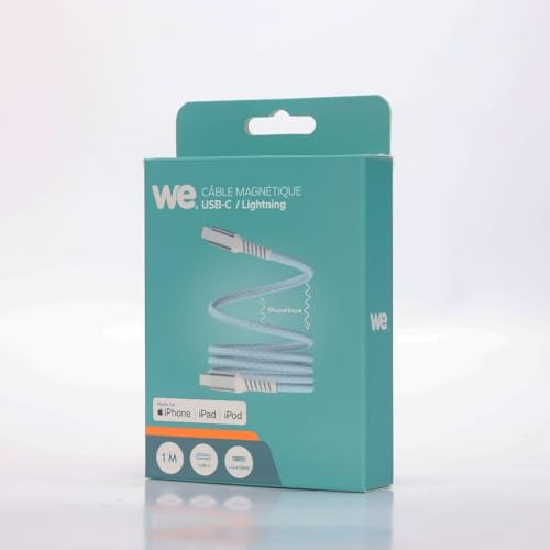 Cable USB-C a Lightning magnético WE evita roturas de puerto de 27W 4