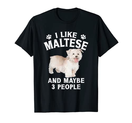 Malteser-Hundeliebhaber, Motiv 'I Like Malteser' T-Shirt