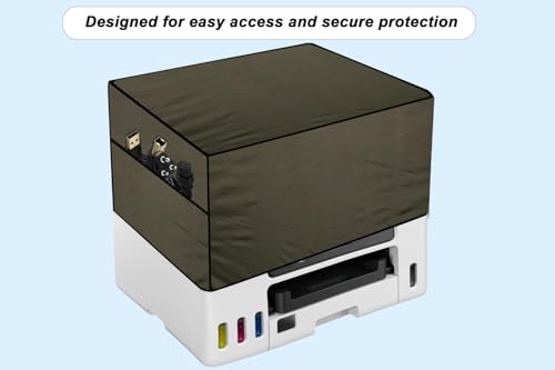 Image of The Furnishing Tree Polyester Waterproof & Dustproof Printer Cover - Compatible with Auto Duplex Laser Brother DCP-L5510DN Printers, Military , Dimensions in DxWxH - ( 45x48.5x42 CM)
