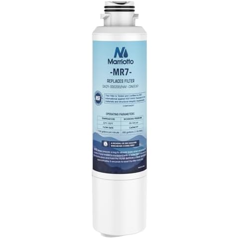 MARRIOTTO DA29-00020B Refrigerator Water Filter, Compatible with DA29-00020B, DA29-00020A, HAF-CIN/EXP, 46-9101 Refrigerator Water Filter, 1 Pack Cover