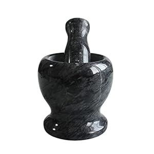 Gajyfcl DE24 Marble Mortar and Pestle Set