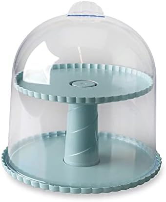 Nordic Ware Dessert Stand with Lid, Sea Glass 10" Dessert Stand