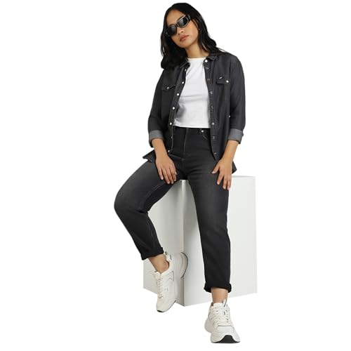 Image of Lee Women's Solid Regular Fit Shirts