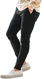(ビッチ)VICCI ジョガーパンツ メンズ ブランド スーパーストレッチ スキニー スリム タイト リブ ポケット 無地 細身 ウエスト紐 ひも おしゃれ シンプル カジュアル キレイめ ユニセックス ファッション VITN22-01【-】 42(S) BLK(ブラック)