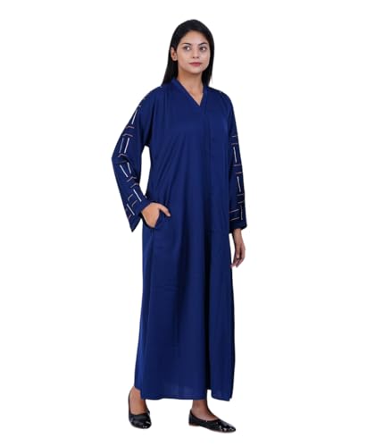Image of Blue Threads Maternity Abaya | Maternity Dress | Comfortable & Breathable Fabric | Pregnancy Wear | Muslim Women Comfortable Clothing