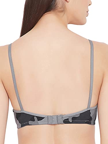 Image of Clovia Women's Cotton Non-Padded Non-Wired Full Cup Camouflage Print Bra