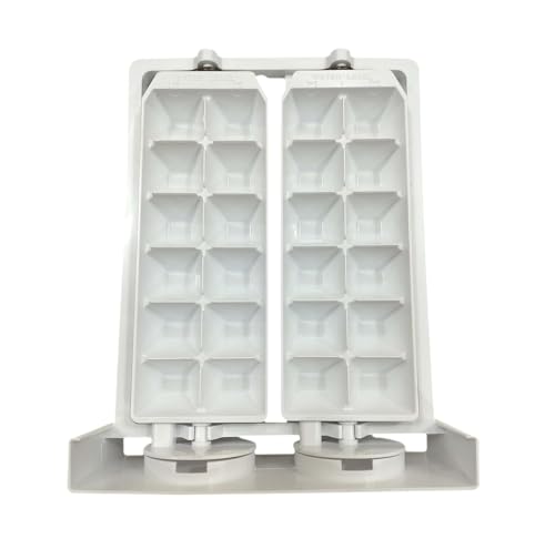 Image of Arvika Sales Genuine Ice Twister Tray Suitable for Whirlpool & Samsung Refrigerator Twist Release Ice Cubes Twister Ice Tray (White)